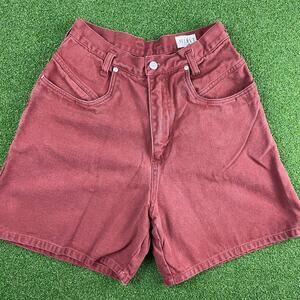 Vintage 90s Y2K Mix It Red Orange High Waisted Mom Shorts Sz 9/10